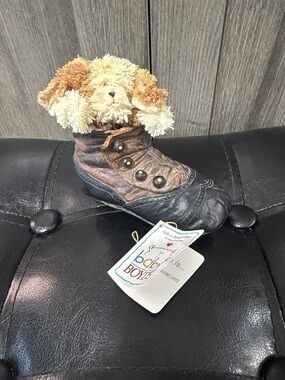 Baby Boyds Bears Poochly Puppy Dog In Vintage Shoe By Gone Days Figurine